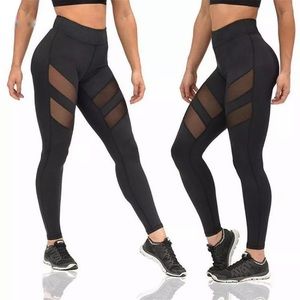 🍀Brand new black leggings with mesh all sizes